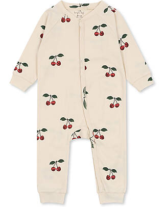 Konges Slojd Sleepy Onesie - Ma Grande Cerise - 100% Organic Cotton GOTS Babygrows