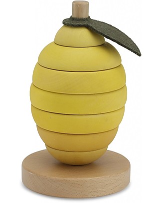 Konges Slojd Stacking Fruit Lemon - 100% FSC Certified Wood Wooden Food