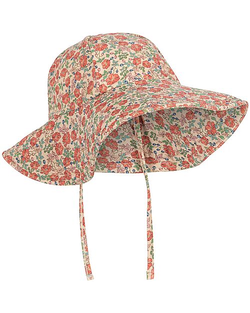 Konges Slojd Summer Hat Collette - Kaluka - Flowers - Recycled Material - UPF 50+ Sunhats