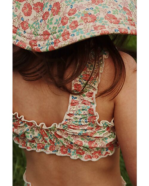 Konges Slojd Summer Hat Collette - Kaluka - Flowers - Recycled Material - UPF 50+ Sunhats