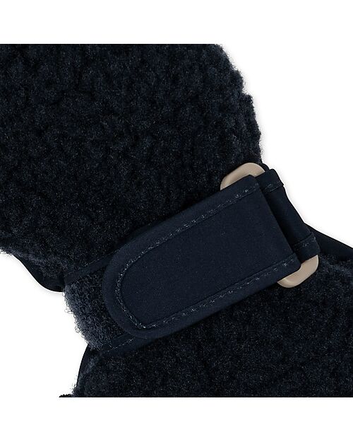 Konges Slojd Teddy Muffles with Snap Hook - Dark Blue - Nylon Gloves