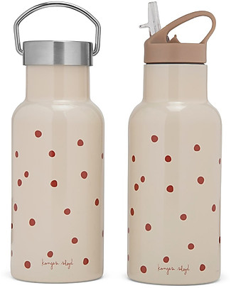 Konges Slojd Thermo Bottle - Raspberry Red Dots - 330ml Thermos Bottles