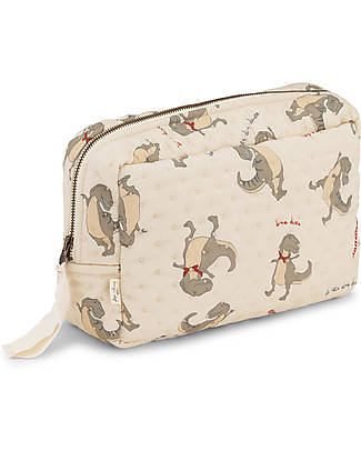 Konges Slojd Toiletry Bag - Dansosaurus - Quilted Fabric Makeup Bags and Pouches