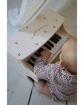 Konges Slojd Toy Wooden Piano - Cherry - 100% Wood Fiber from Sustainable Source Musical Instruments