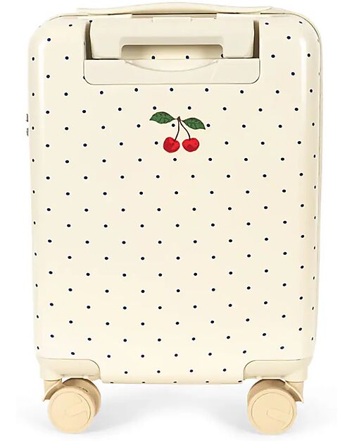 Konges Slojd Travel Suitcase - Cherries - Navy Dot - Perfect for Trips and Weekends! Travel Bags