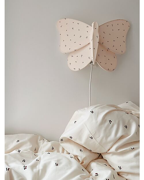 Konges Slojd Wall Fabric Lamp - Butterfly - 100% Cotton - Light up the Room with Magic! Wall Lamps