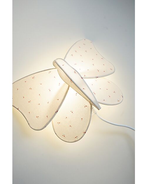 Konges Slojd Wall Fabric Lamp - Butterfly - 100% Cotton - Light up the Room with Magic! Wall Lamps