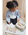 Konges Slojd Wooden Music Set - Tambourine Flute and Drum Rattle - FSC Wood Musical Instruments