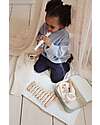 Konges Slojd Wooden Music Set - Tambourine Flute and Drum Rattle - FSC Wood Musical Instruments
