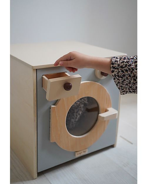 Konges Slojd Wooden Washing Machine - Stimulates Fantasy and Creativity Toy Kitchens