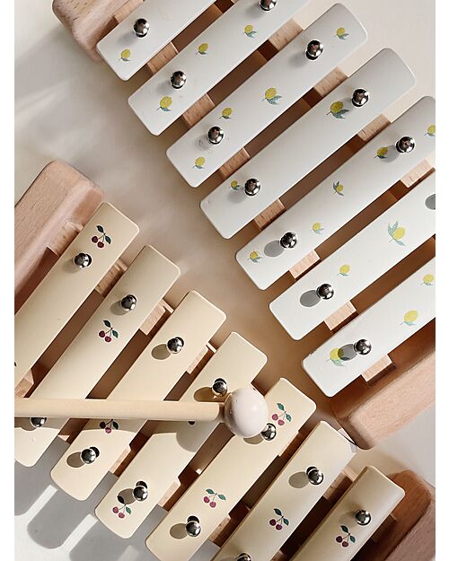 Konges Slojd Xylophone - Lemon Cherry - 100% FSC Beech Wood Musical Instruments