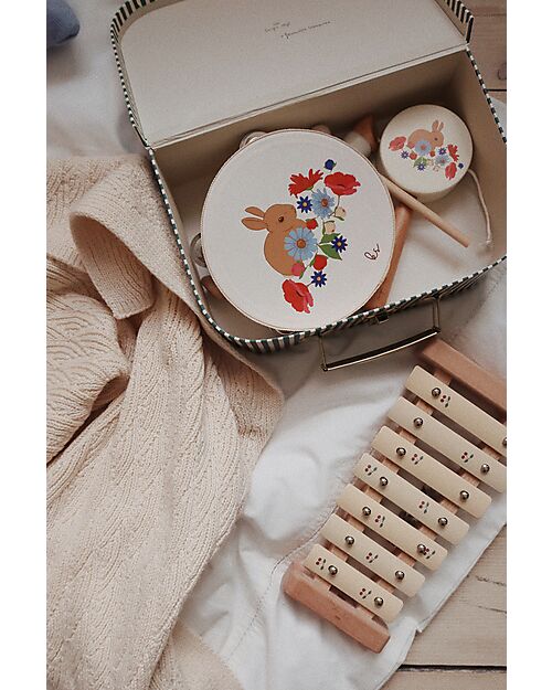 Konges Slojd Xylophone - Lemon Cherry - 100% FSC Beech Wood Musical Instruments