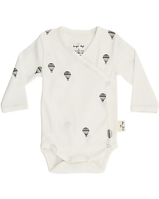 Konges Sløjd Newborn Long Sleeved Bodysuit - Parachute - 100% Organic Cotton Long Sleeves Bodies