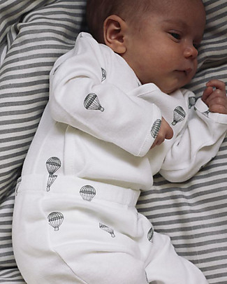 Konges Sløjd Newborn Long Sleeved Bodysuit - Parachute - 100% Organic Cotton Long Sleeves Bodies