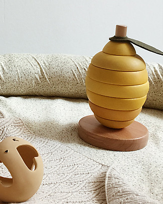 Konges Sløjd Stacking Fruit Lemon - 100% FSC Certified Wood Wooden Stacking Toys