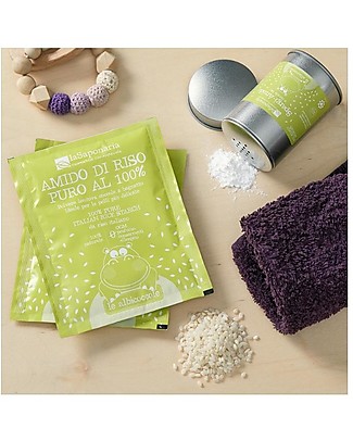 La Saponaria 100% Pure Rice Starch - Soothing Powder - Cuddles and Bath - 30gr Baby Bath Wash and shampoo