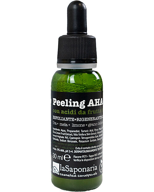 La Saponaria AHA Peeling - with Italian Fruit Acids - Regenerating and Smoothing Exfoliating Action Face Creams