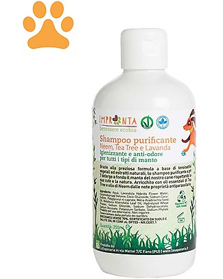 La Saponaria Animal Shampoo for All Types of fur, Lavender, Neem and Tea Tree - 250 ml Pet Grooming
