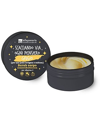 La Saponaria Apricot&Ginger Body Scrub - with Antioxidant Vitamin C, E and Pomegranate Water Face
