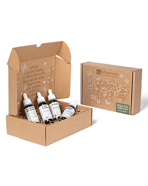 La Saponaria Attivi Puri Collection - Antiaging Set: Phyto-Retinol + Serum + Collagen + Hyaluronic Acid Face Creams