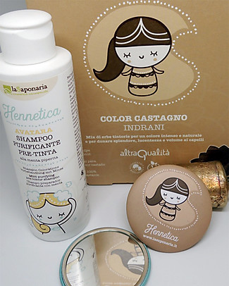 La Saponaria Bio Hair Dye 100% Vegetarian, Chestnut Brown "Indrani" Hair Care