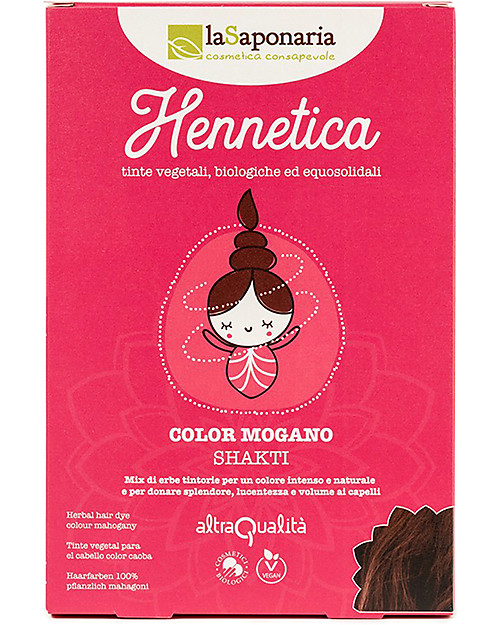 La Saponaria Bio Hair Dye 100% Vegetarian, Mahogany "Shakti" Hair Care