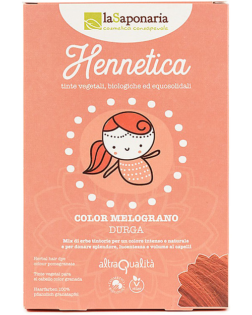 La Saponaria Bio Hair Dye 100% Vegetarian, Pomenagrate "Indrani" Hair Care