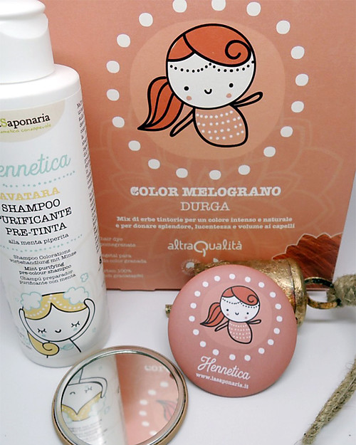 La Saponaria Bio Hair Dye 100% Vegetarian, Pomenagrate "Indrani" Hair Care