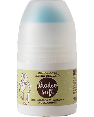 La Saponaria Biodeo Soft, Organic Deodorant with Iris, Burdok and Calendula, 50 ml - Extra-soft Deodorant