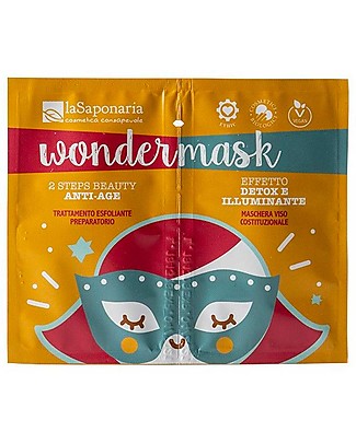 La Saponaria Casetta Lanterna Home Spa - Two Steps Face Mask + Fabric Hair Band - A Daily Cuddle! Face