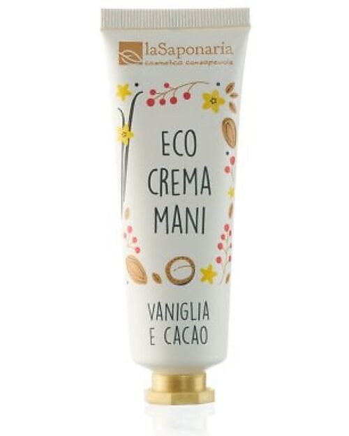 La Saponaria Eco Hand Cream - Vanilla and Cocoa - 40 ml Body Lotions And Oils