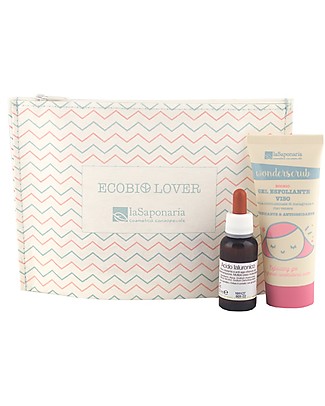 La Saponaria Ecobio Lover Antiage Gift Set - Exfoliating Face Gel + Hyaluronic Acid Face