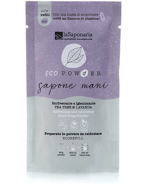 La Saponaria EcoPowder Hand Soap Sanitizing Refill - Tea Tree and Lavender Shampoos And Bath Wash