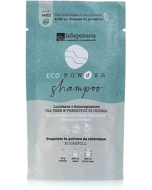La Saponaria EcoPowder Sebum Regulating Shampoo Refill - Tea Tree Shampoos And Bath Wash