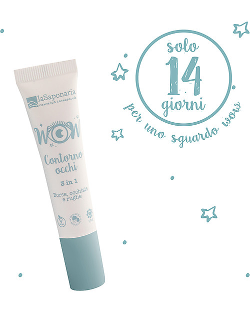 La Saponaria Eye Contour Cream 3in1 - 15 ml - for Wrinkles + Dark Circles + Eye Bags Face Creams