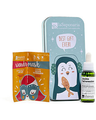 La Saponaria Face Booster Set - with Hyaluronic Acid - Scrub + Mask Face Masks