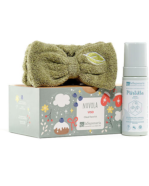 La Saponaria Face care set with Headband + Cleansing Mousse Face Creams