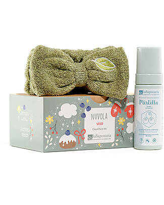 La Saponaria Face care set with Headband + Cleansing Mousse Face Creams