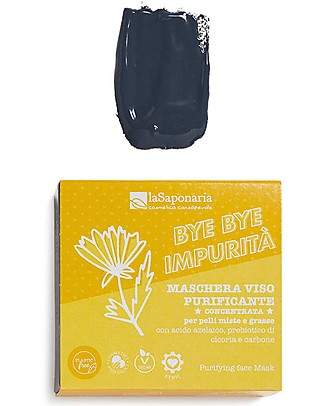 La Saponaria Face Mask Purifying Effect - with Prebiotic Azelaic Acid of Chicory and Charcoal Face