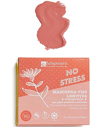 La Saponaria Face Mask Soothing Effect - with Rosehip Calendula and Rice Powder Face