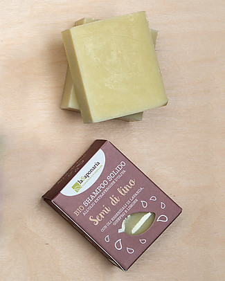 La Saponaria Flaxseeds Solid Shampoo, 100 gr - For normal/dry hair Shampoos And Bath Wash