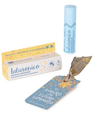 La Saponaria "Futuro Luminoso" Set: Hyaluronic Lip Balm + Bookmark Face
