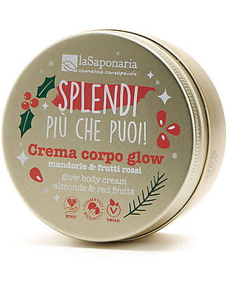 La Saponaria Glow Effect Body Cream - Almond & Red Berries - Travel Size Body Lotions And Oils