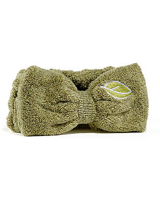 La Saponaria Hair Band with Leaf Embroidery - Green - Bamboo Hair Accessories