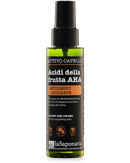 La Saponaria Hair Spray - AHA Fruit Acids - Anti-frizz and Shine Hair Care