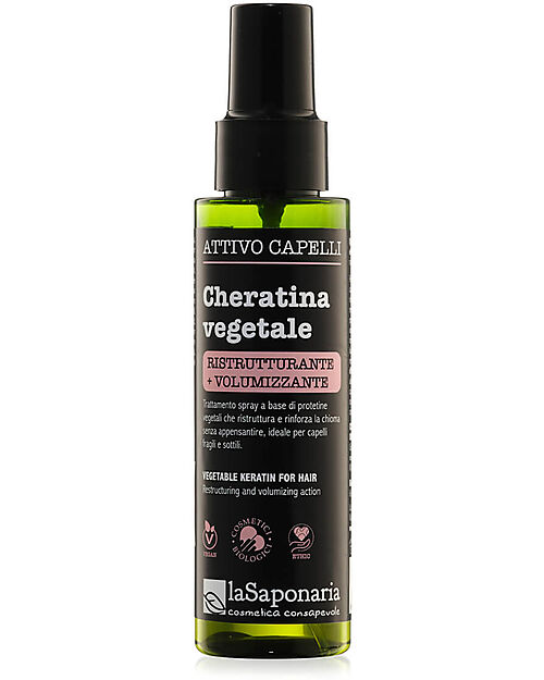La Saponaria Hair Spray - Vegetable Keratin - Restructuring and Volumizing Hair Care