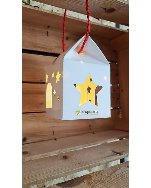 La Saponaria Lantern House Orange and Cinnamon Body Soap + Cotton and Hemp Sponge Shampoos And Bath Wash