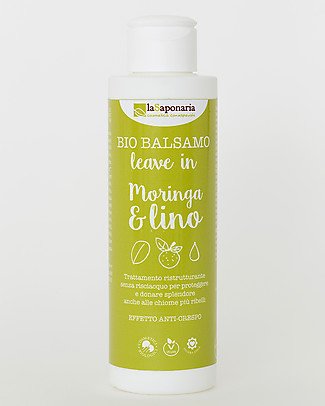 La Saponaria Leave In Conditioner Moringa and Flax, Flaxseeds Range, 150 ml - Anti-fizz Shampoos And Bath Wash
