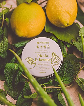 La Saponaria Lemon and Mint Hand Cream - 60 ml - Provides Energy! Body Lotions And Oils