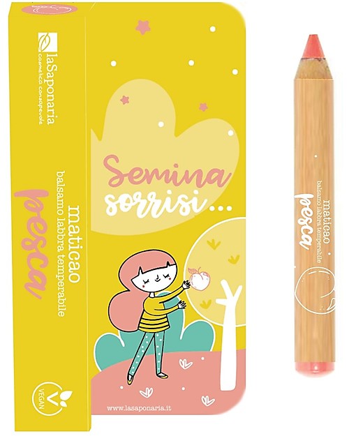 La Saponaria Maticao Temperable Lip Balm - Peach - Pencil Shaped - A Green Solution! Face Creams